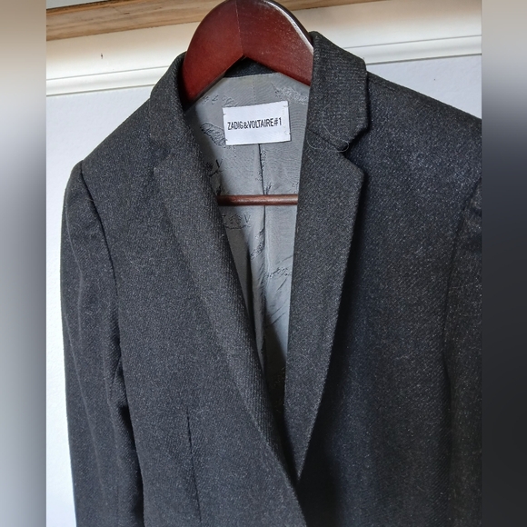 Zadig & Voltaire Women's blazer in black. Size 38 - Picture 3 of 5